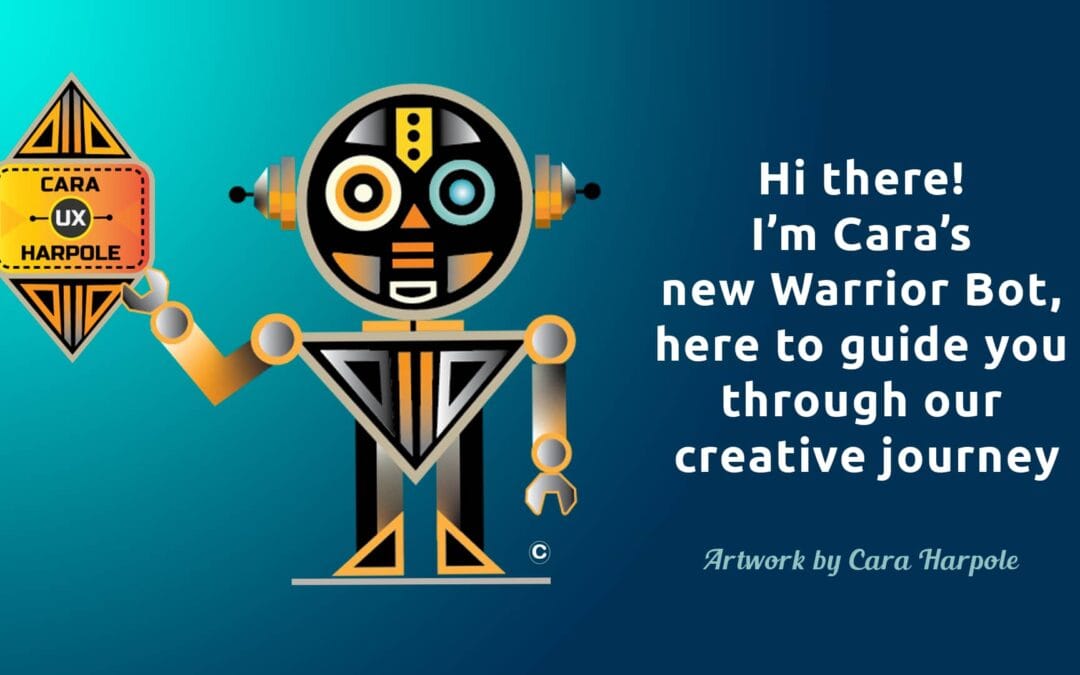 Forging a New Creative Identity: The Evolution of My Portfolio with the Warrior Bot and Shield